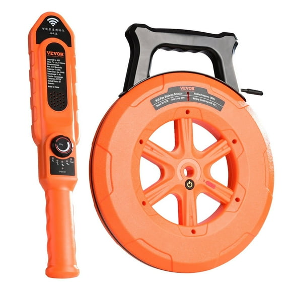 Pipe Blockage Detector Locator 100ft/30m Waterproof for PVC Plastic and Metal Pipes - Drain Snake Camera Attachment