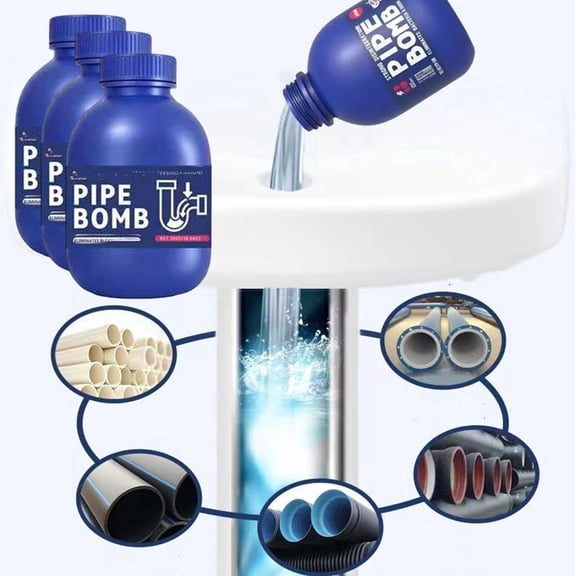 Pipe Drain Cleaner, Multi-Purpose Drain Cleaner, 300ml/10.6oz Professional-Grade Drain Opener for Kitchen, Bathroom, Shower