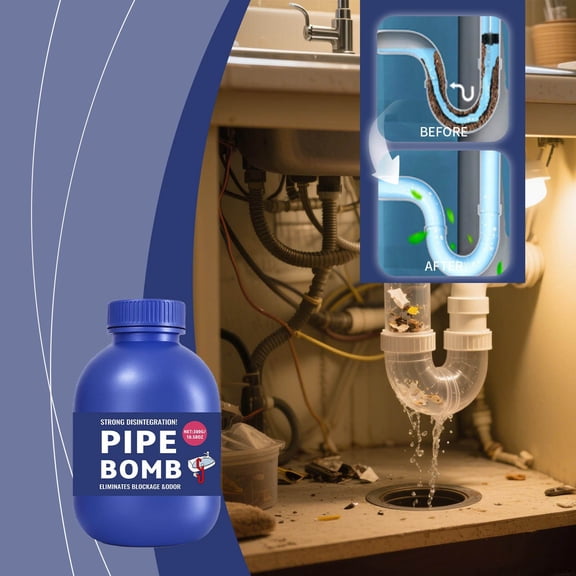 Pipe Bomb Drain Cleaner,Powerful Drain Opener for Kitchen Sink,Powerful Unclogging,Clog Remover For Shower,Tub