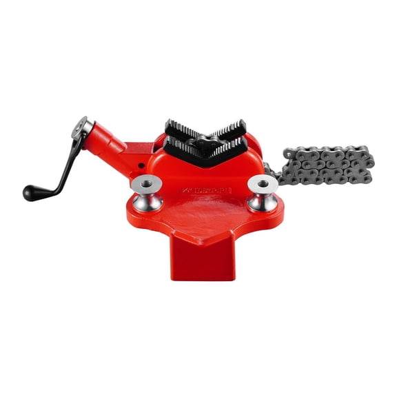 Pipe Chain Vise - 1/2-8 Inch Capacity - 34.6" Chain - Cast Iron Base - Plumbing, Automotive, Metalworking Pipe Clamping Tool