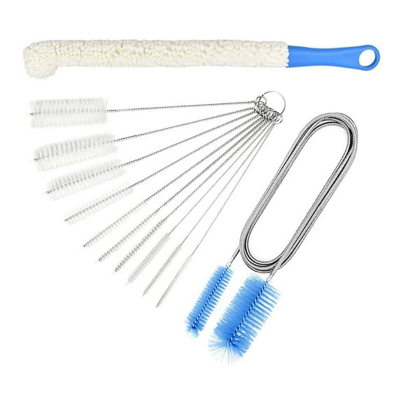 Pipe Cleaner Brush Collection 12PCS Steel Drain Tool With Ergonomic Handle For Kitchen Bathroom Plumbing Maintenance