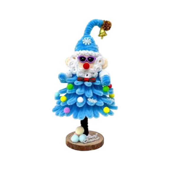 Pipe Cleaner Christmas Tree DIY Craft Kit Handmade Holiday Decoration Material Set for Desktop Display and Creative Project