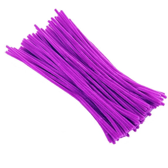 Pipe Cleaner, Pipe Cleaners Craft DIY Simulation Bouquet Materials(6mmx12in)(Violet,6mmx12in)