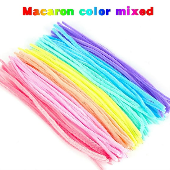 Pipe Cleaners 100 Pack Multi-Color 30cm | Flexible Craft Stems for DIY Floral Bouquets, Art Projects, Decorations | Non-Fading, Soft Fiber Twist Rods, Easy Bend & Cut, Bulk Crafting Supplies