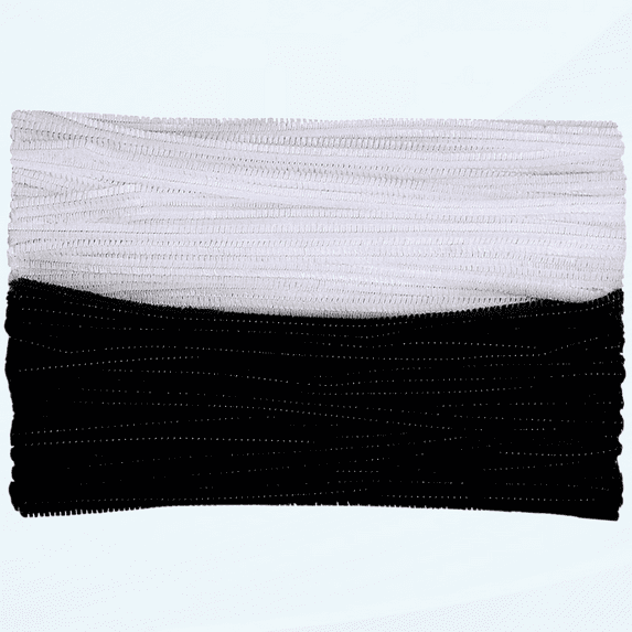 Pipe Cleaners 100 Pieces Chenille Stems Black and White Colors for DIY Art Decorations Creative Craft (6 mm x 12 Inch)