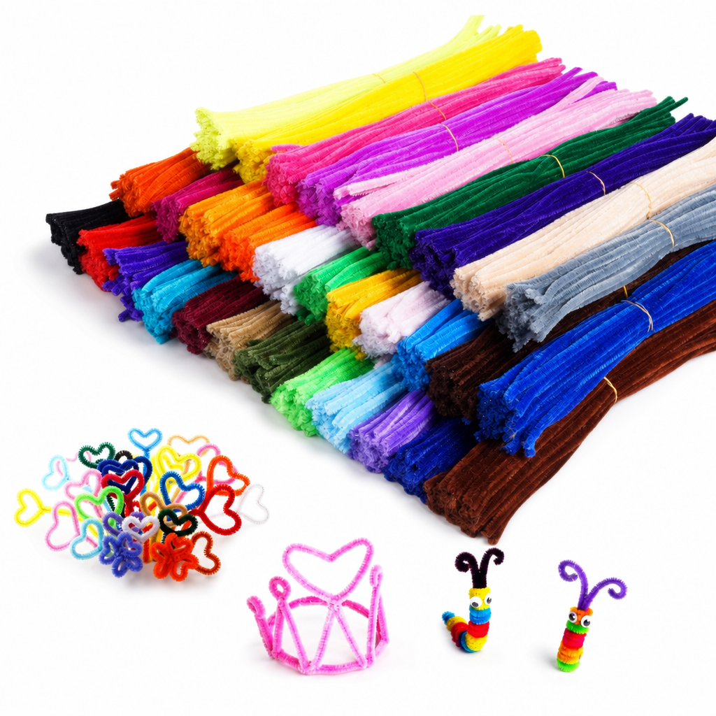 1600 Pcs Pipe Cleaners 32 Colors Chenille Stems for DIY Art Crafts