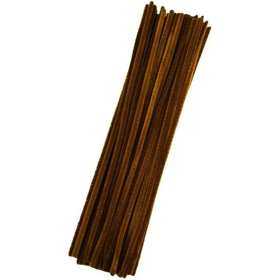 Pipe Cleaners, 50 Pieces Chenille Stem for Crafts, Brown
