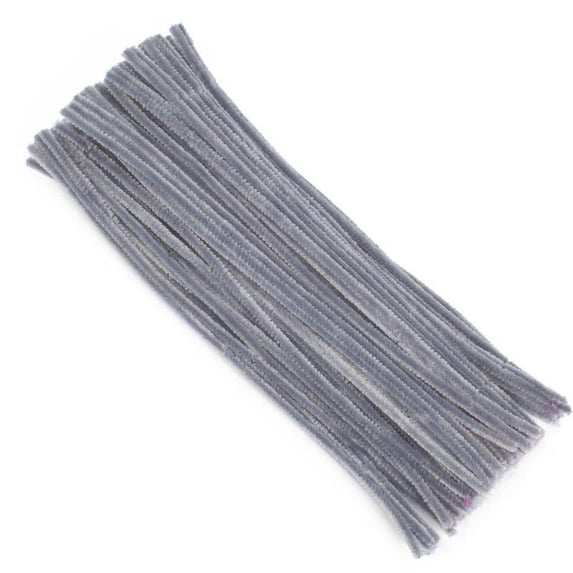 Pipe Cleaners Bulk, Pipe Cleaners Craft DIY Simulation Bouquet Materials(6mmx12in)(Gray,6mmx12in)
