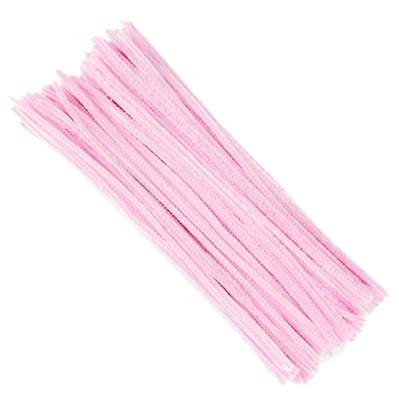 Pipe Cleaners Craft Supplies 100Pcs, Chenille Stems for Art and Craft Projects Creative DIY Decorations, Lovely Room Decor (Light Pink)
