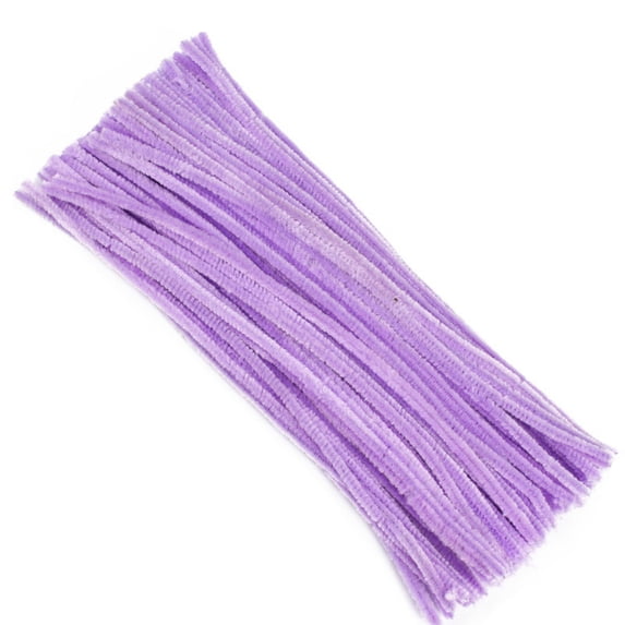 Pipe Cleaners, Pipe Cleaners Craft DIY Simulation Bouquet Materials(6mmx12in)(Light Purple,6mmx12in)