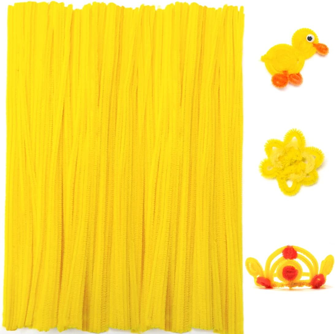 Pipe Cleaners for Crafts (200pcs in Yellow), 12 inch Long Pipe Cleaners