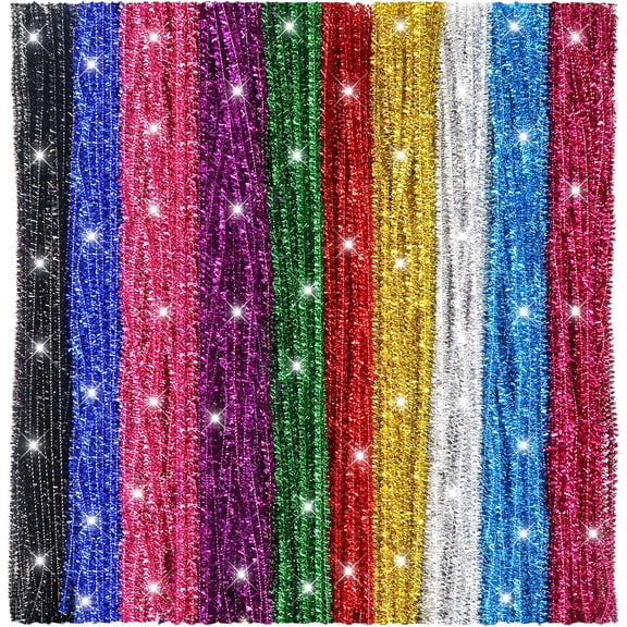 Pipe Cleaners for Crafts, 400 Pcs 10 Assorted Colors 12 inch Chenille Stems Fuzzy Sticks for Kids and Adults