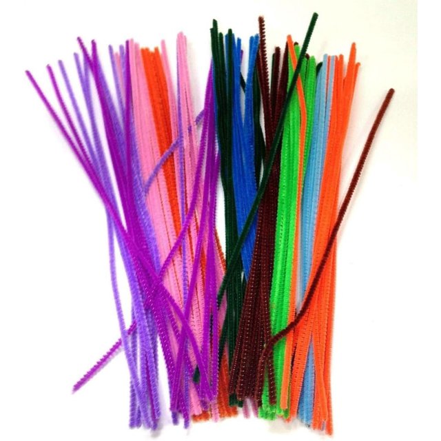 Pipe Cleaners in assorted sizes and colours (300mm x 4mm, 100 x