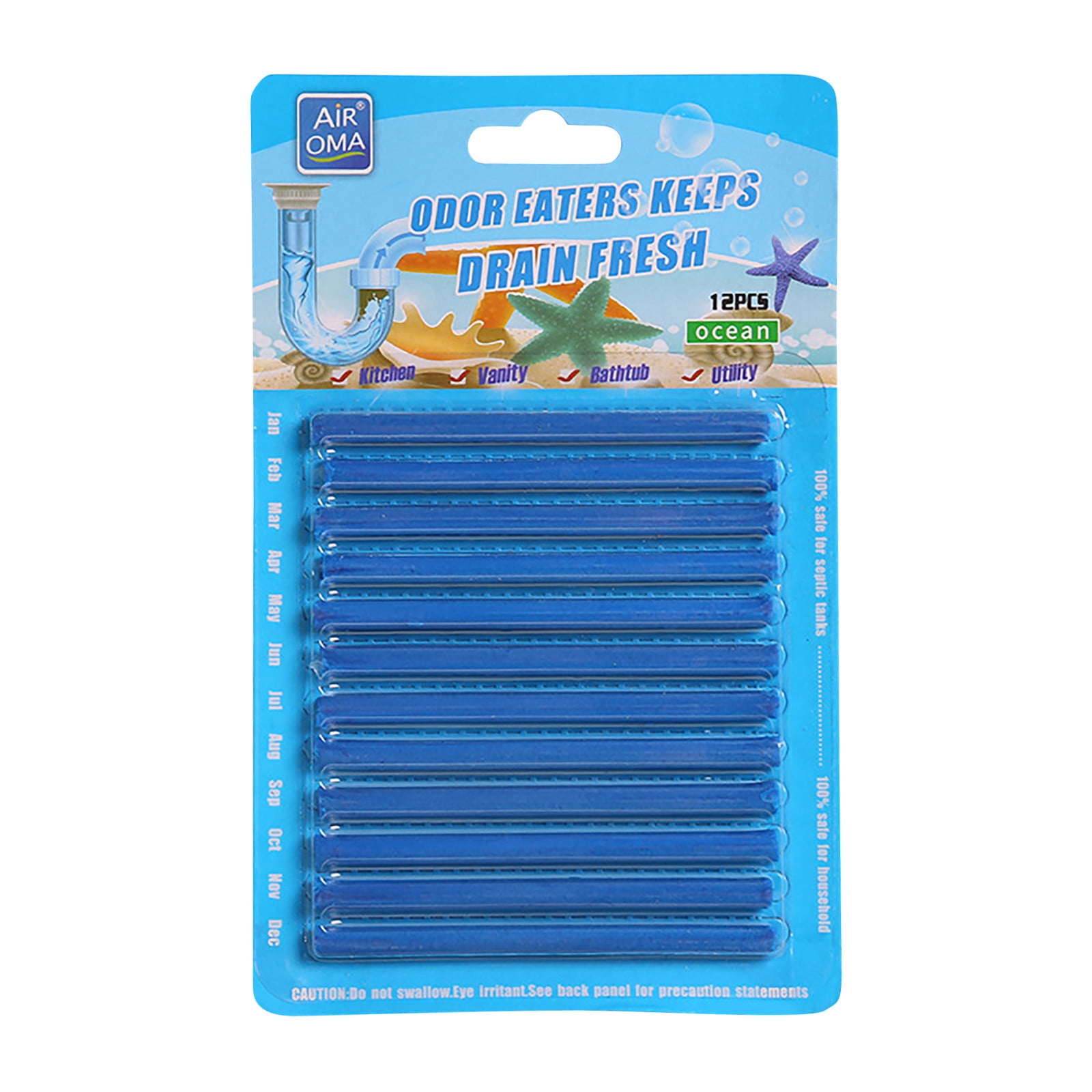 Decompose Pipe Pipe Cleaning Sticks 12Pcs Set, Ultra Concentrated Enzyme Strips To ...