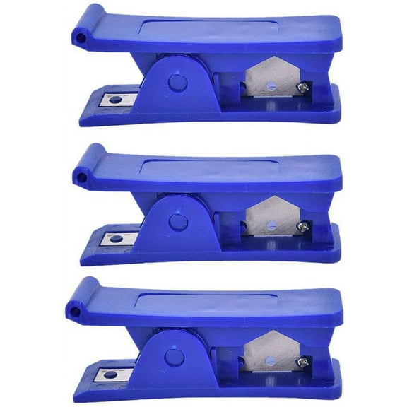 Pipe Cutter, Economical Plastic Tube Cutter Soft Silicone Rubber PVC PU Nylon Plastic Pipe Tube Cutter Tool Cutting Tool 7.8 * 2.4 * 3.5cm (Blue) 3pcs - DKSFJKL