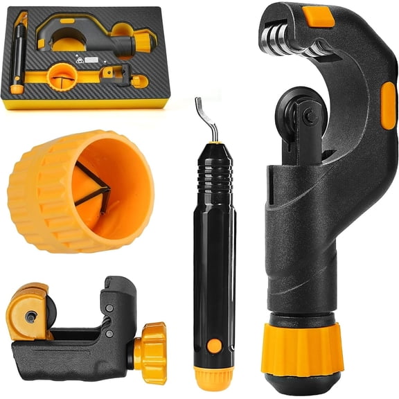 Pipe Cutter Tool 3/16-2 Inch(5-50mm) Heavy Duty Metal Pipe Cutter With Deburring Tool Pipe Reamer Sharp Copper Tube Cutter Speed Cutting Tubing Cutter For Stainless Steel Aluminum Brass Pipe