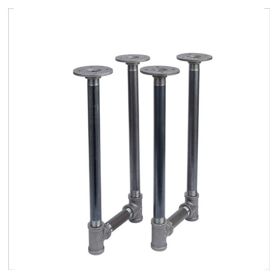 Pipe Décor Entryway Bench Kit, U Shape Design, Authentic Industrial Pipe and Fittings, 3/4-in Pipe, 16-in H x 9.75-in W, for Mudroom or Front Hall, 2-Pk
