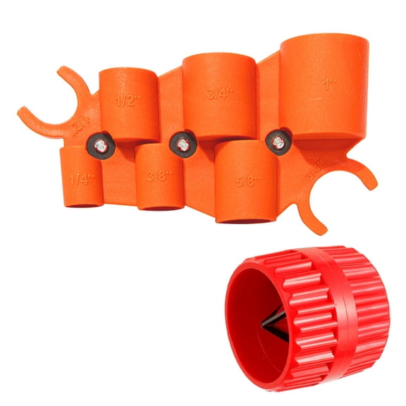 Pipe Deburring and Depth Gauge Tool Kit 1/4'' - 1'' 6 Sizes