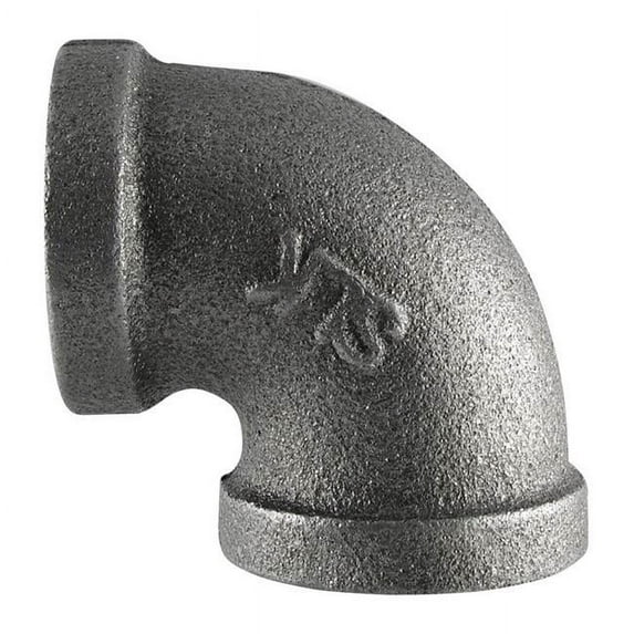 Pipe Decor 0.37 in. FIP x 0.37 in. Dia. FIP 90 deg Black Malleable Iron Elbow