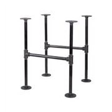 Pipe Decor Industrial Desk Leg Set H End Table Metal Legs