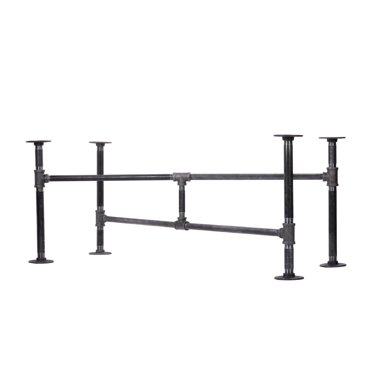 Pipe-Decor.com Turnpike Coffee Table Made with Wood Iron Steel