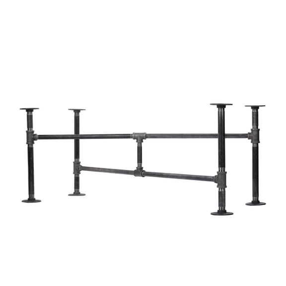 Pipe-Decor.com Turnpike Coffee Table Made with Wood Iron Steel