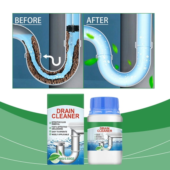 Pipe Drain Cleaner Powder – 100g Kitchen Sink Unclogger for Odor Control
