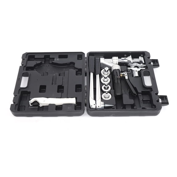 Pipe Expansion Tool With Rotatable 360 Head, 3T Crimping Pliers, 4 Molds, Aluminum Alloy, Pipe Cutter, Compact Carry Case ,Easy to Operate