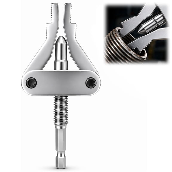 Pipe Extractor Tool, Broken Pipe Thread Remover Kit with Drill Hex Shank, Heavy Duty Plumbing Repair Tool for Damaged Bolts, Valves & Fittings (1PC)