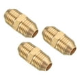 thumbnail image 1 of Pipe Fitting, 3 Pack M14 to M14 Male Thread 1.1 Inch for Water Pipes, Gold, 1 of 5