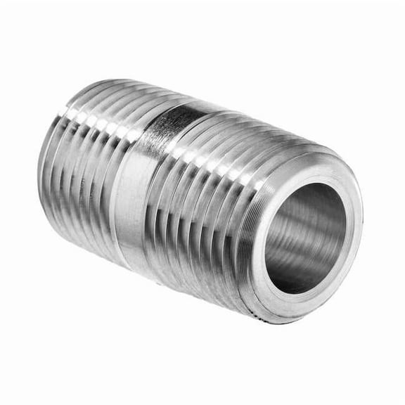 Pipe Fitting - 304 Stainless Steel - Instrumentation - Close Nipple - 1/4" NPT Male