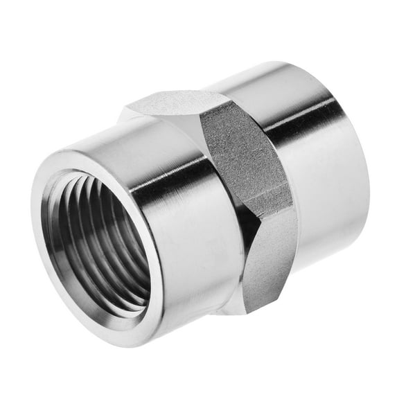 Pipe Fitting - 304 Stainless Steel - Instrumentation - Hex Coupling - 1/8" NPT Female
