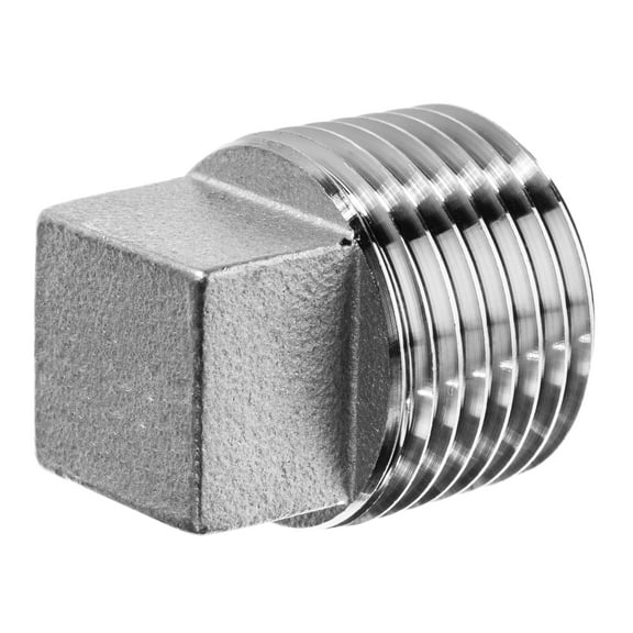 Pipe Fitting - 316 Stainless Steel - Class 150 - Square Head Plug - 2" NPT Male