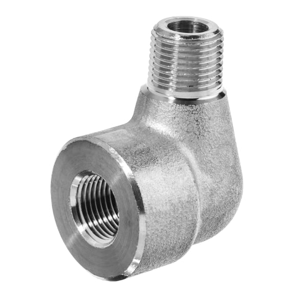 Pipe Fitting - 316 Stainless Steel - Class 3,000 - Street Elbow - 1/2" NPT Female x NPT Male