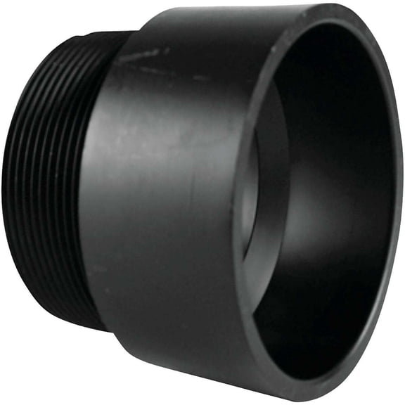 Pipe Fitting, Abs/dwv Male Adapter, 3", Hub X Mip, Charlotte, ABS 00109 1200HA