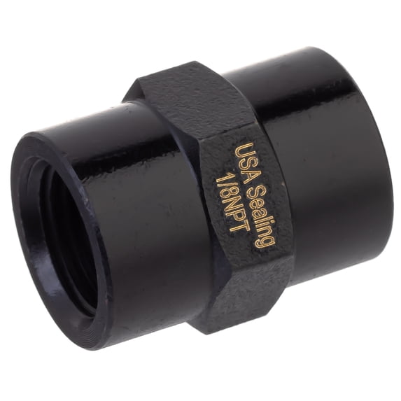 Pipe Fitting - Brass (Black Zinc-Plated) - Class 1,000 - Coupling - 1/2" NPTF Female