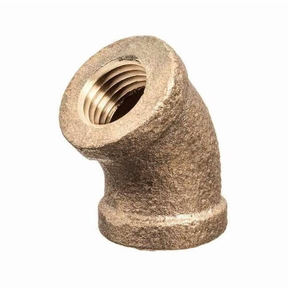 45 Degrees Elbow Brass Brass Class 125 Pipe Fittings, 1/4 in Female NPT X 1/4 in Female NPT