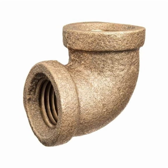 90 Degrees Elbow Brass Brass Class 125 Pipe Fittings, 1/4 in Female BSPT X 1/4 in Female BSPT