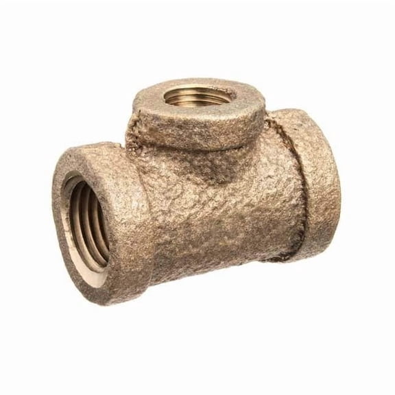 Reducing Branch Tee Brass Brass Class 125 Pipe Fittings, 1 in Female NPT X 3/4 in Female NPT