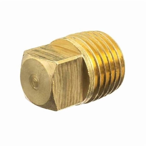 Pipe Fitting - Brass - Class 125 - Square Head Plug - 1-1/4" NPT Male