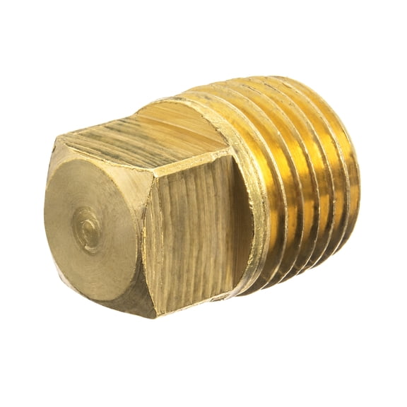 Pipe Fitting - Brass - Class 125 - Square Head Plug - 2" BSPT Male