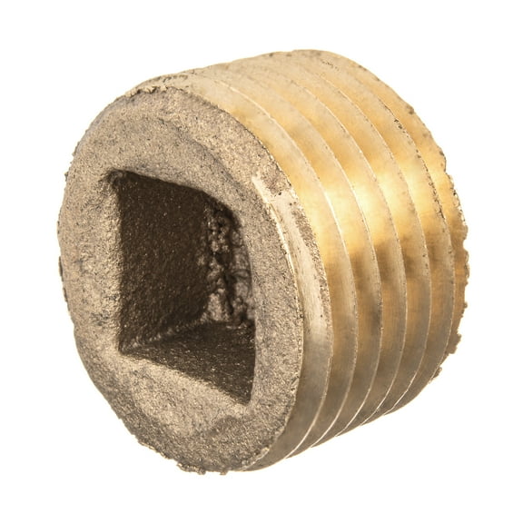 Pipe Fitting - Brass - Class 125 - Square Socket Plug - 2" BSPT Male