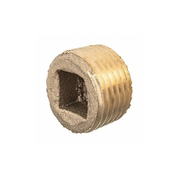 Pipe Fitting - Brass - Class 125 - Square Socket Plug - 3/4" NPT Male