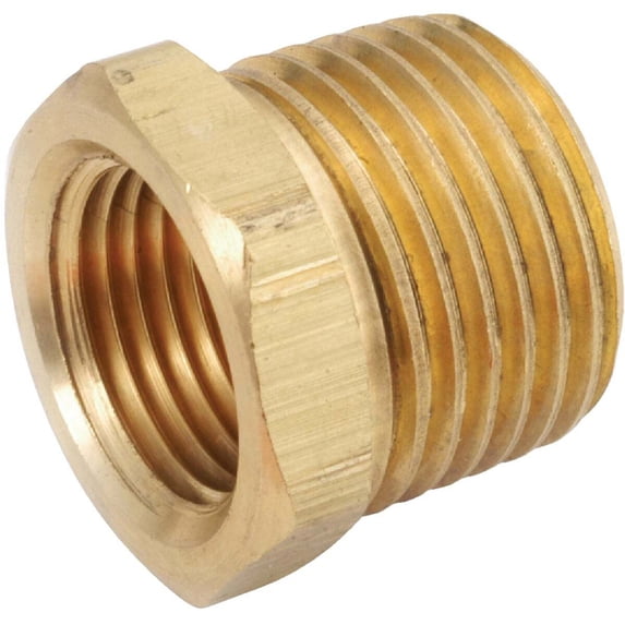 756110-0402 Pipe Fitting, Brass Hex Bushing, Lead Free, 1/4 x 1/8-In. - Quantity 1