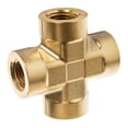 thumbnail image 1 of Pipe Fitting - Brass - Instrumentation - Female Cross - 3/4" NPT Female, 1 of 1