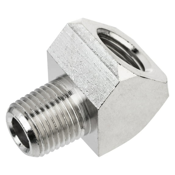 Pipe Fitting - Brass (Nickel-Plated) - Class 1,000 - 45 Degree Elbow Adapter - 1/2" NPTF Female x NPTF Male
