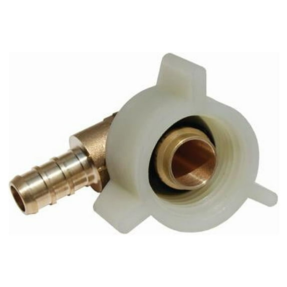Pipe Fitting, PEX Barb Swivel Elbow, 3/8 x 1/2-In.