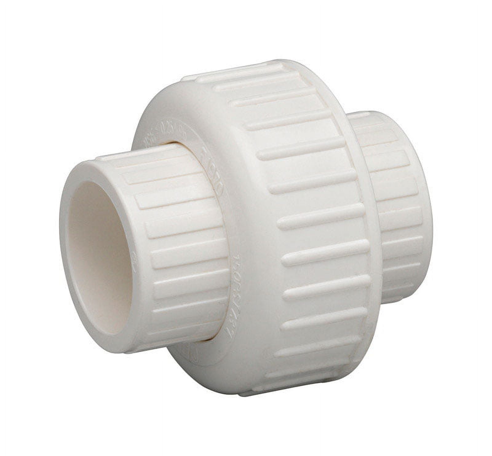 1-1/2" White PVC Slip Union for Cold Water Pipes