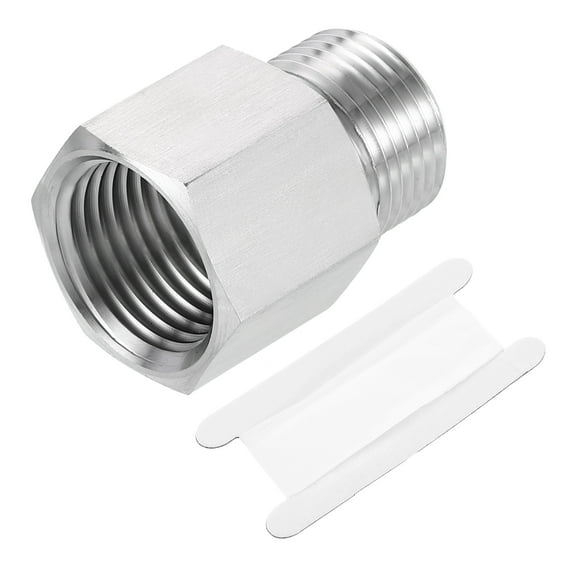 Pipe Fitting Reducing Adapter, M20 x 1/2" NPT Reducer Connectors, Silver