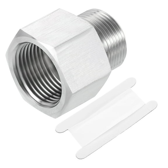 Pipe Fitting Reducing Adapter, M25 x 3/4" NPT Reducer Connector, Silver